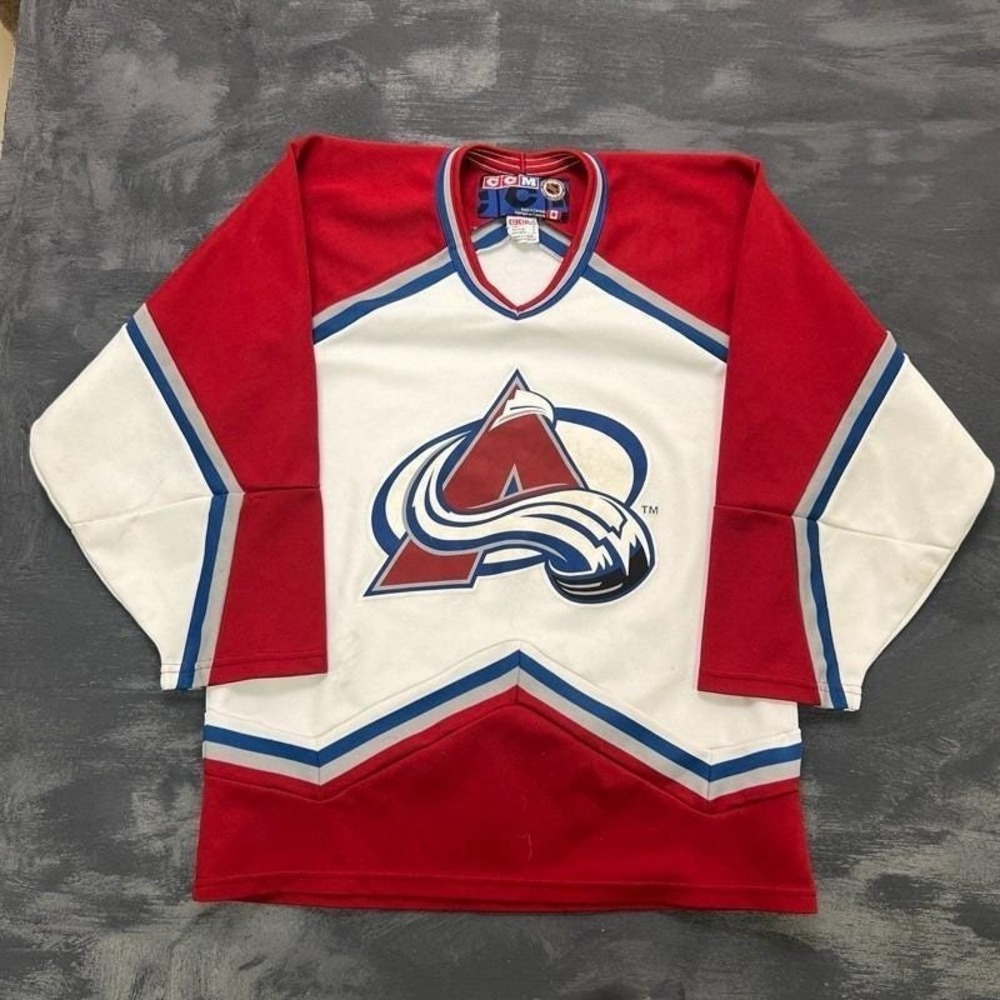 Vintage Colorado Avalanche Jersey Mens Medium White 1990s CCM